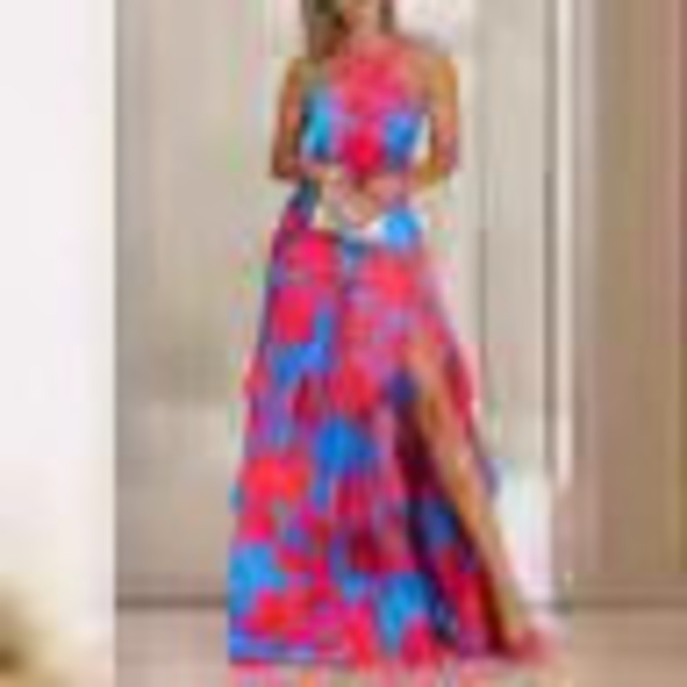 ZARA Summer Bohemian Print Sleeveless Spaghetti Strap Dress